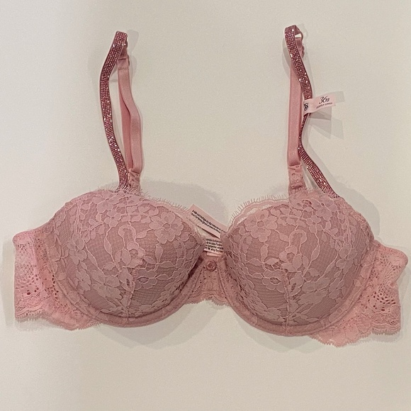 NWT Dream Angels Twinkle Strap Lace Demi Bra - Picture 1 of 6